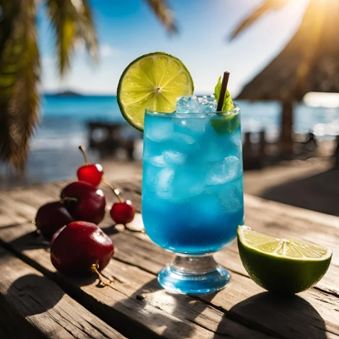 blue lagoon cocktail/cocktails met alcohol