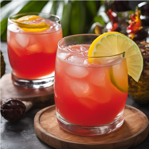 jamaican punch cocktail/cocktails met alcohol