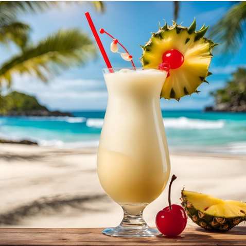 een pina colada cocktail/cocktails